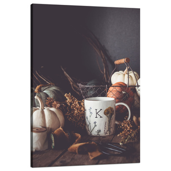Leinwandgemälde Retro Vintage Kürbisse Herbst 80x120