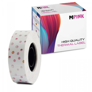 Thermoetikettenpapierband MP-RL-15*50*150PT-PD Pink Dots