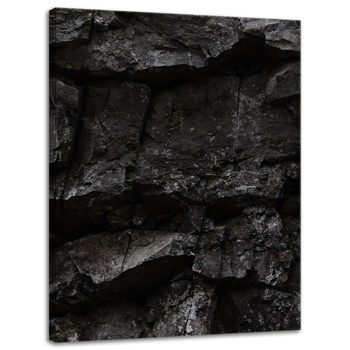 Leinwandgemälde Natur Schwarze Felsen 30x40 cm