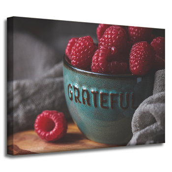 Leinwandgemälde Küchenhimbeeren 40x30 cm