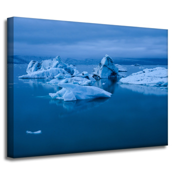 Leinwandgemälde Natur Island Eisberg 40x30 cm