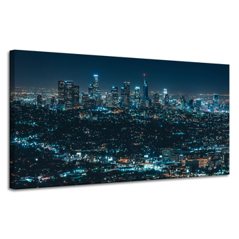 Leinwandgemälde Architektur von Los Angeles bei Nacht 120X60 cm