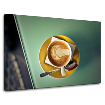 Leinwandgemälde Kaffee Vintage Stilvolles Café 90x60