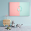 Leinwandgemälde Musik Kopfhörer Zweifarbig 90x60