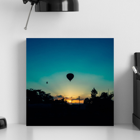 Leinwandgemälde Natur-Twilight-Ballon 40x40 cm