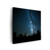Leinwandgemälde Space Night Forest Nebula 90x90