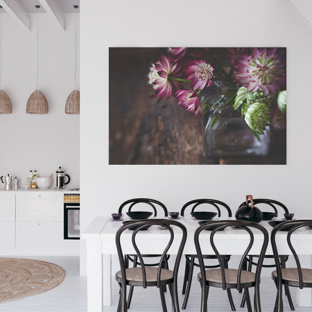 Leinwandgemälde Botanik Blumen in einer Vase 40x30 cm