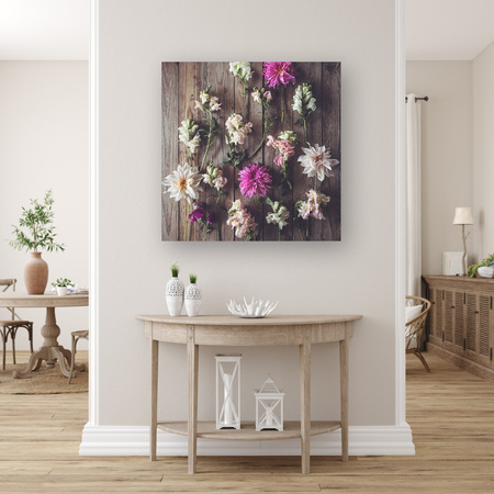 Leinwandgemälde Blumen Natur Pflanzen Maiglöckchen 90x90