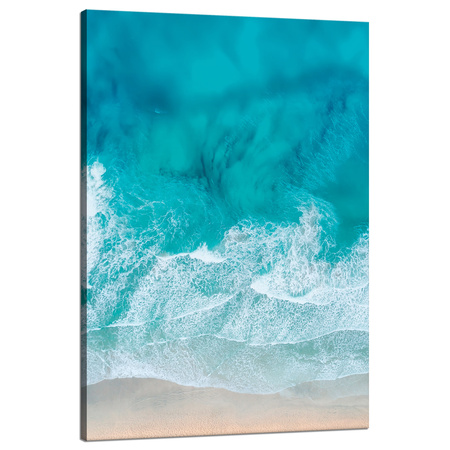 Leinwandgemälde Shore Crazy Water Waves 80x120 cm
