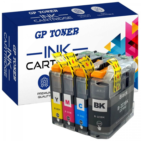 4x Ersatztinte für Brother LC223 Brother DCP-J4120dw MFC-J4420dw J4620dw J5620dw - GP-B223CMYK XL SET