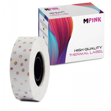 Thermoetikettenpapierband MP-RL-15*50*150PT-PD Pink Dots