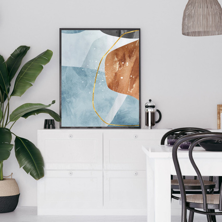 Poster Abstrakt 30X40 cm + grauer Steinrahmen