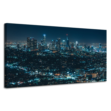 Leinwandgemälde Architektur von Los Angeles bei Nacht 120X60 cm