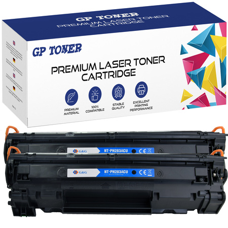 Set mit 2 Ersatztonern für HP LaserJet Pro M225dw M125a M127fn 83A CF283A GP-HCF283A Drucker x2