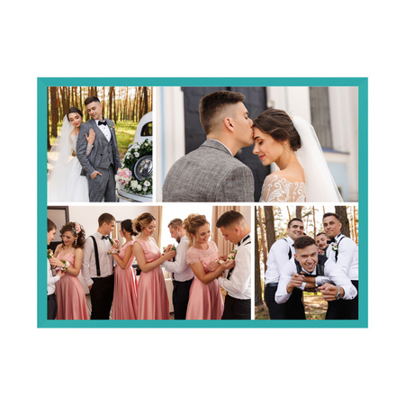 Dein Foto als Poster + türkisfarbener Meeresrahmen 50x40 cm