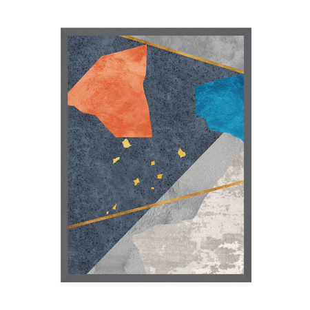 Poster Abstract_4 24X30 cm + grauer Steinrahmen