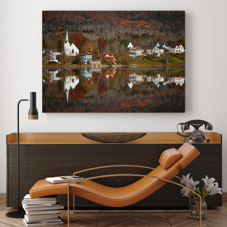 Leinwandgemälde Architekturstadt 40x30 cm