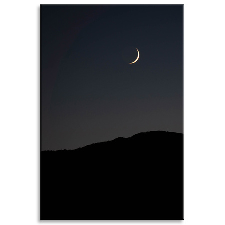 Leinwandgemälde Natur Nacht Dark Moon Mountains 80x120