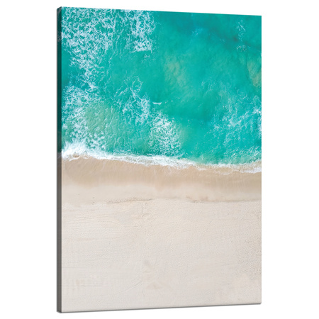 Leinwandgemälde Wasser Strand Wellen Sonne 80x120 cm