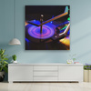 Leinwanddruck Musik-LED-Plattenspieler 90x90
