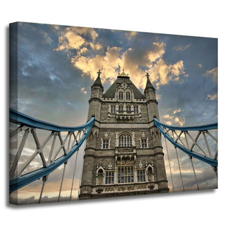 Leinwandgemälde Architektur England Brücke 40x30 cm