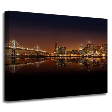 Leinwandgemälde Architektur von San Francisco 40X30 cm