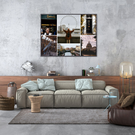 Dein Foto als Poster + türkisfarbener Meeresrahmen 30x24 cm