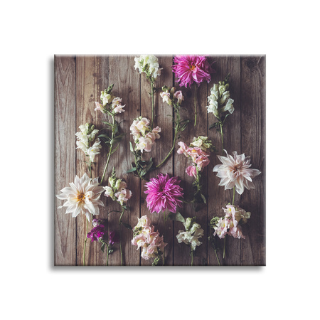 Leinwandgemälde Blumen Natur Pflanzen Maiglöckchen 90x90