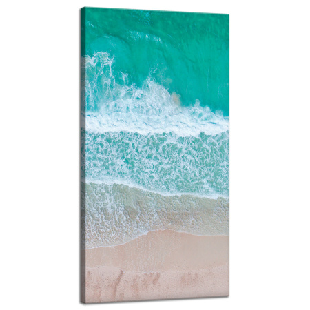 Leinwandgemälde Meereswellen Wasser Strand 40x80 cm