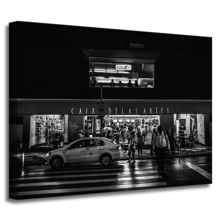 Leinwandgemälde Architektur Taxi 40x30 cm