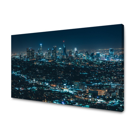 Leinwandgemälde Architektur von Los Angeles bei Nacht 40X30 cm