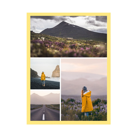 Ihr Foto als Poster + gelber Rahmen 24x30 cm