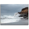 Leinwandgemälde Naturwelle schlägt auf die Klippe 40x30 cm