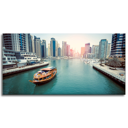 Leinwandgemälde Architekturansicht von Wolkenkratzern 120X60 cm