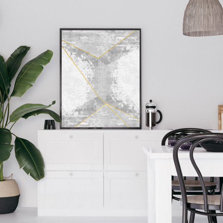 Poster Abstraktion_3 40X50 cm + Goldrahmen