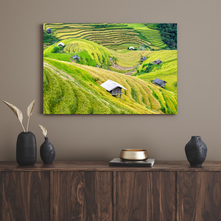 Leinwandgemälde Natur Landwirtschaftliche Terrassen 100x80 cm