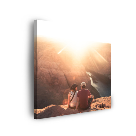 Leinwandgemälde Grand Canyon Paar Sun River 90x90