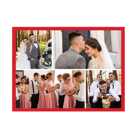 Dein Foto als Poster + roter Rahmen 50x40 cm