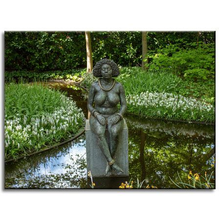 Leinwandgemälde Architekturskulptur einer Frau 40x30 cm