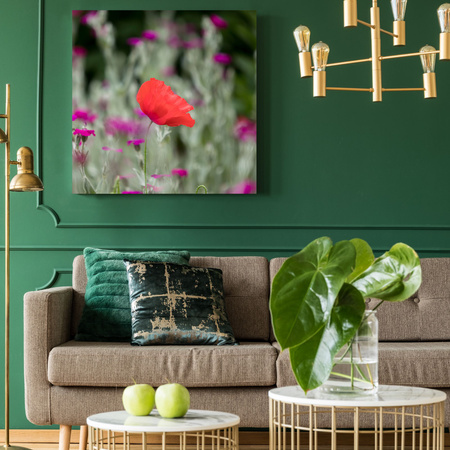 Leinwandgemälde Botanik Blumengarten 40x40 cm