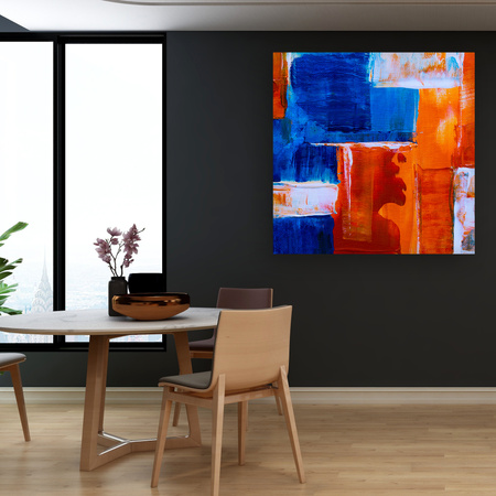 Leinwandgemälde Abstraktes Meisterwerk AUF LEINWAND 90x90