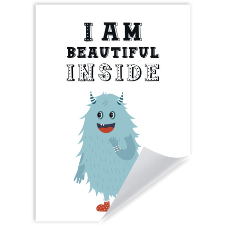 Kinderposter Ich bin innen schön 21X29,7 cm
