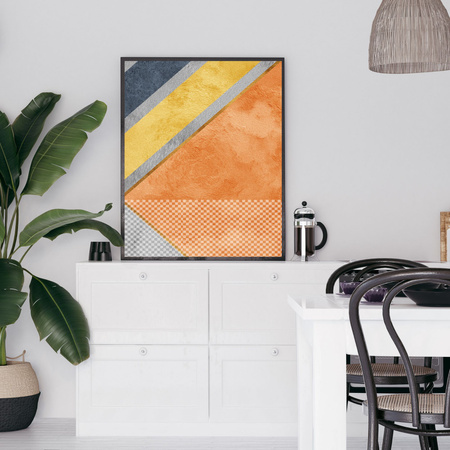 Poster Abstract_5 40X50 cm + Goldrahmen