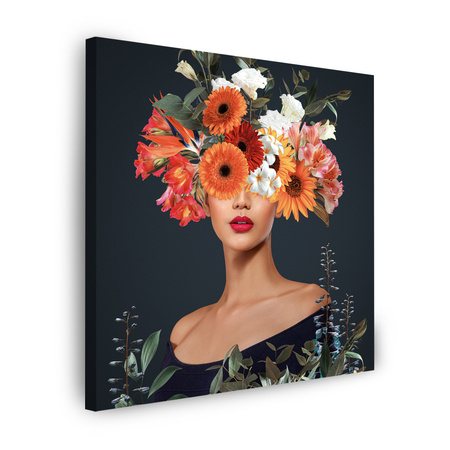 Leinwandgemälde Menschen Blumen Moderne Kunst 90X90 cm