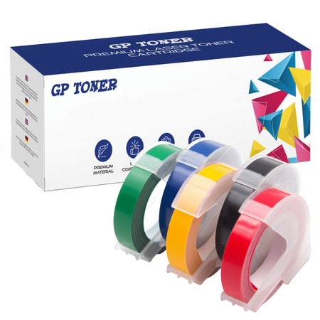 DYMO-Klebeband 3 m 9 mm – GP-D5238CMYKGR – Set mit 5 Stück.