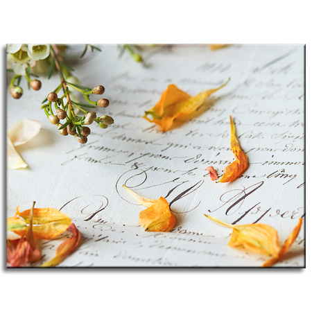 Leinwandgemälde Botanik Blütenblätter 40x30 cm