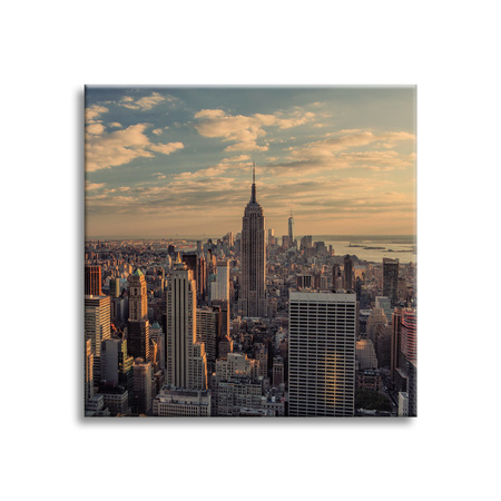Leinwandgemälde Architektur Sonnenuntergang Manhattan 40x40 cm
