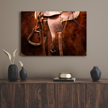 Leinwanddruck Tiere Pferdesattel 40x30 cm