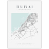 Poster Dubai Stadtplan quadratisch 50X70 cm