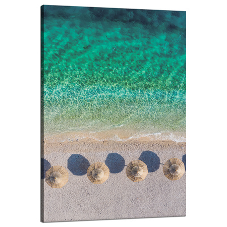 Leinwandgemälde Strandruhe Feiertage Wasserwellen 80x120 cm